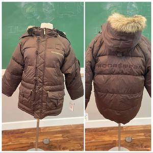 vintage y2k roca wear coat womens medium puffer fur NWT
